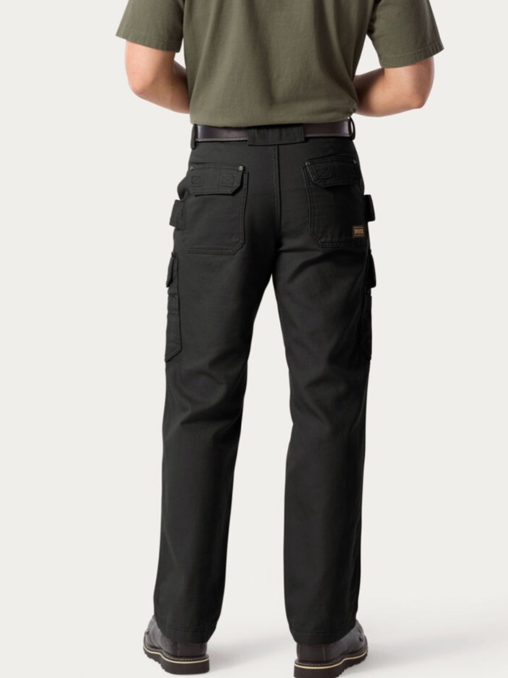 Duluth Trading Co. Fire Hose Relaxed Fit Cargo Work Pants 92204 Black Mens 32x30